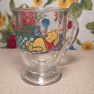 Disney Winnie the Pooh Glass Coffee Mug "14 oz." - One cup